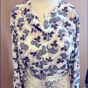 Women’s floral business casual blouse